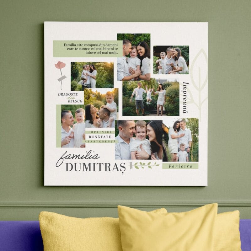 tablou canvas personalizat colaj familia Împreună