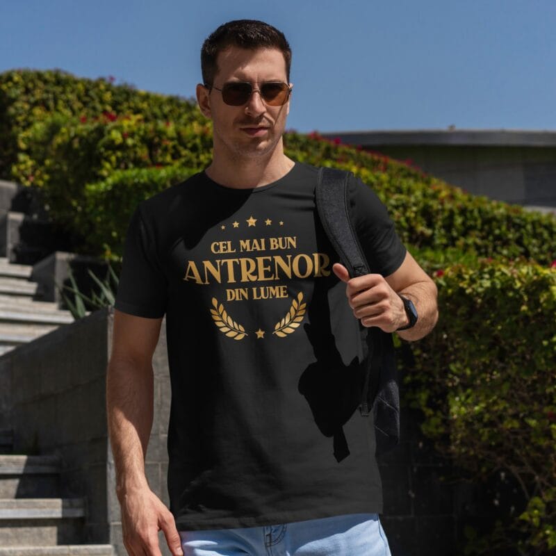 tricou personalizat pentru cel mai bun antrenor