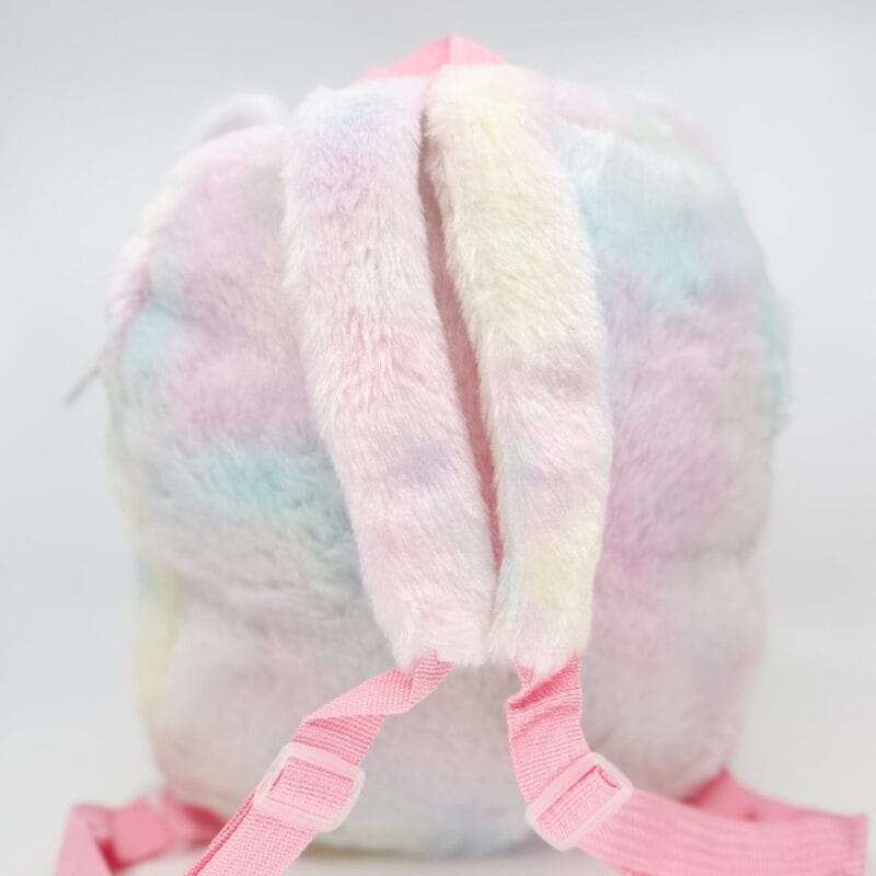 ghiozdan pastelat animăluț de pluș pentru grădiniță personalizat cu nume