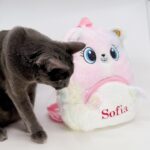 ghiozdan pastelat animăluț de pluș pentru grădiniță personalizat cu nume