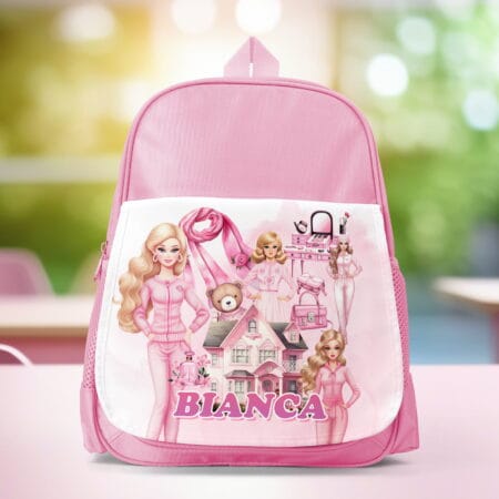 ghiozdan personalizat cu păpuși pentru fetițe