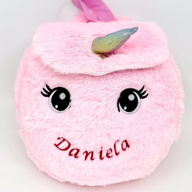 ghiozdănel pufos pentru grădiniță personalizat cu nume