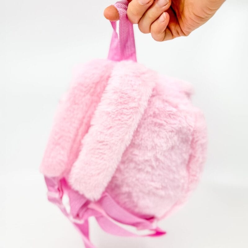 ghiozdănel pufos pentru grădiniță personalizat cu nume