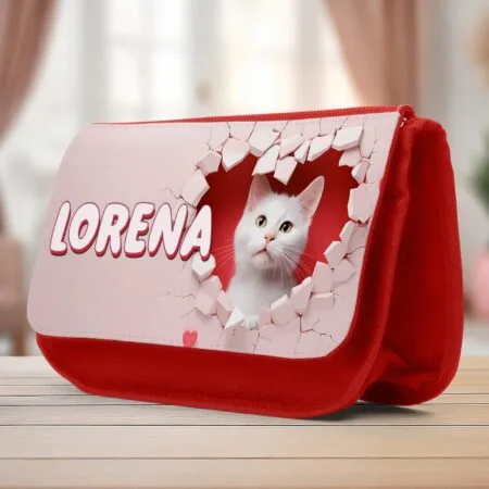 penar cu pisică adorabilă și nume personalizat