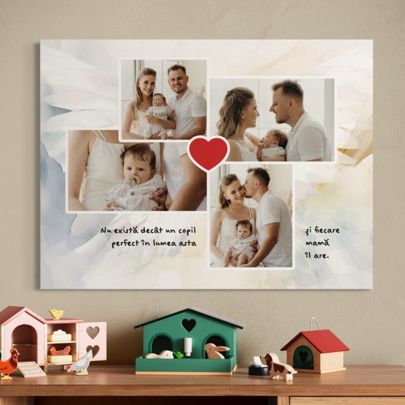 tablou canvas personalizat colaj fiecare mamă îl are