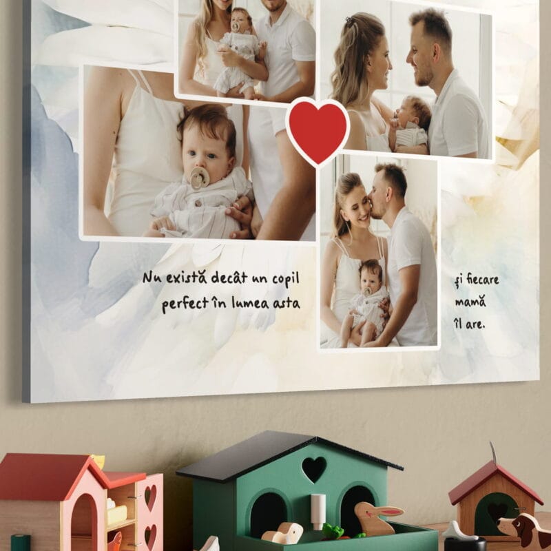 tablou canvas personalizat colaj fiecare mamă îl are