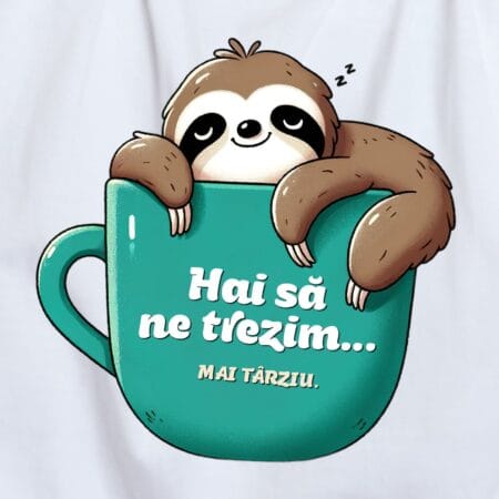 tricou personalizat hai să ne trezim mai târziu