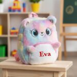 ghiozdan animăluț de pluș pentru grădiniță personalizat cu orice nume