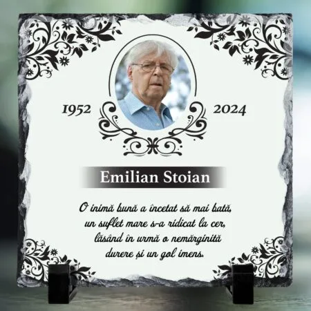 ardezie pătrată personalizată o inimă a Încetat să mai bată