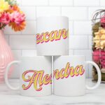 cană albă personalizată cu orice nume