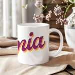 cană albă personalizată cu orice nume