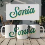 cană albă personalizată cu orice nume