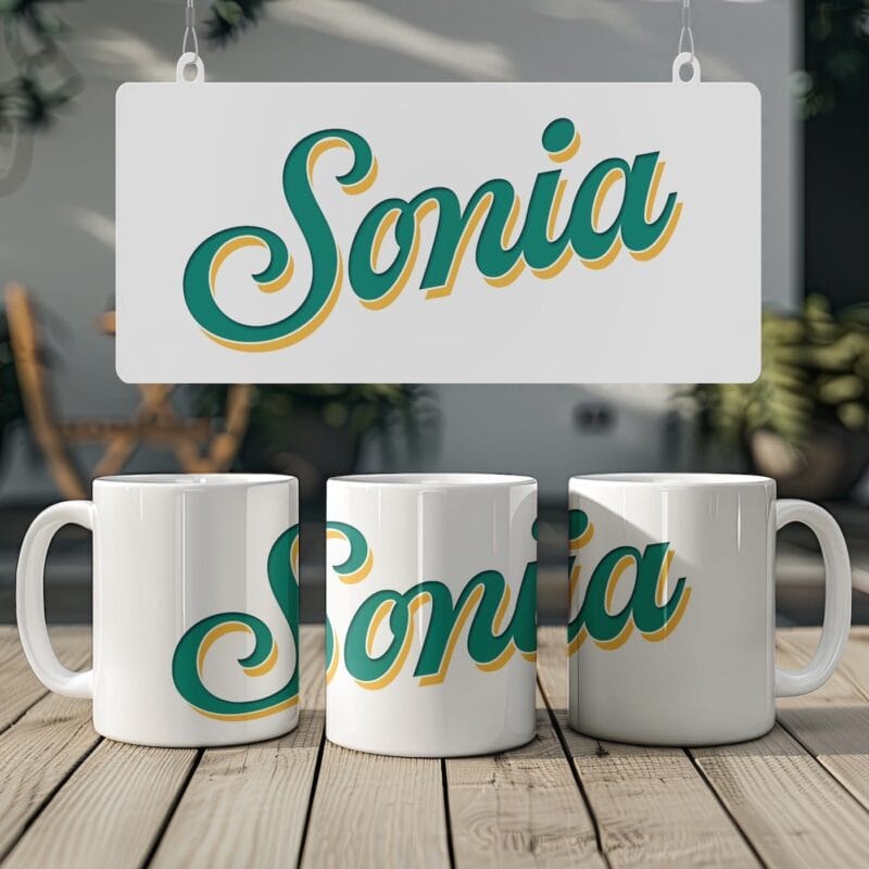 cană albă personalizată cu orice nume