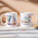 cană aniversară personalizată cu inițială și vârstă