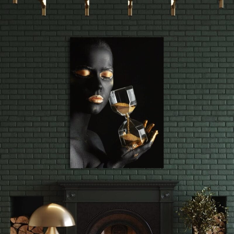 tablou canvas decorativ timpul în clepsidră