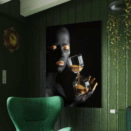 tablou canvas decorativ timpul în clepsidră