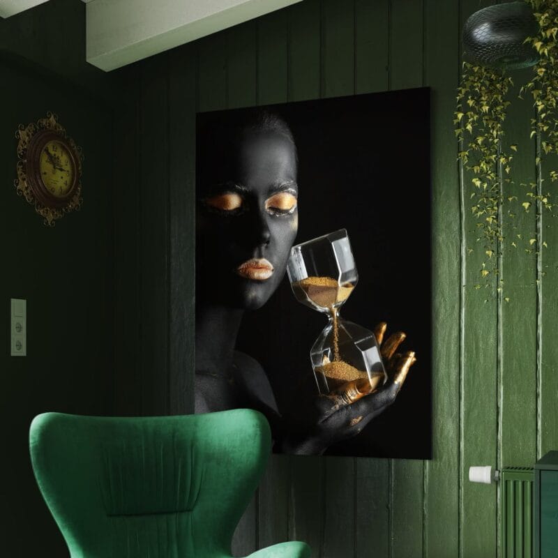 tablou canvas decorativ timpul în clepsidră