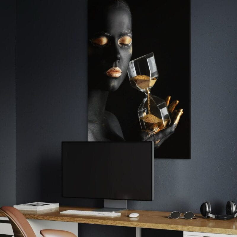 tablou canvas decorativ timpul în clepsidră