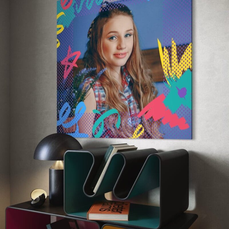 tablou canvas personalizat cu elemente de artă urbană