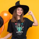 tricou personalizat asistentă de halloween