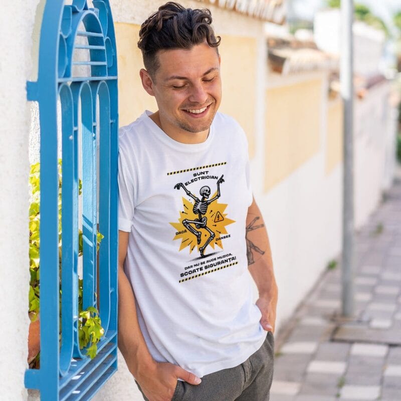 tricou personalizat sunt electrician