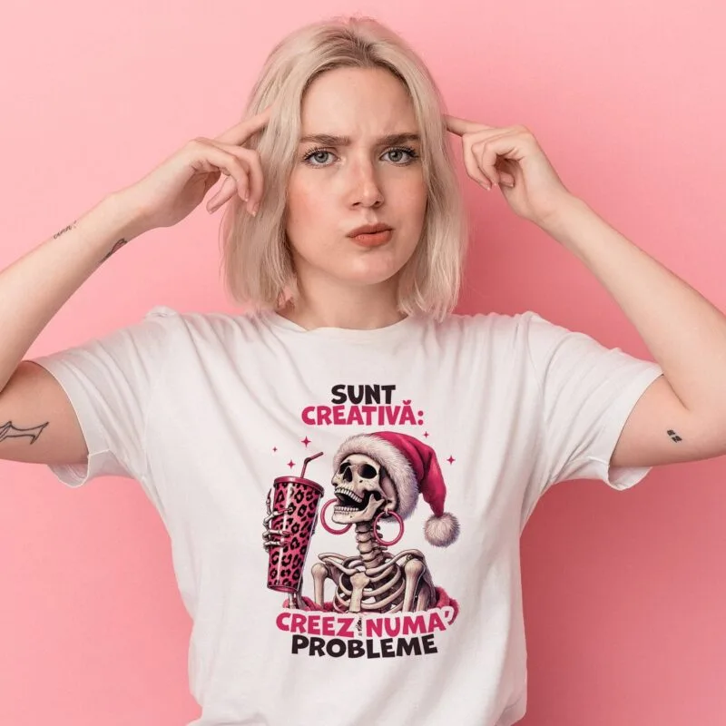 tricou personalizat sunt creativă