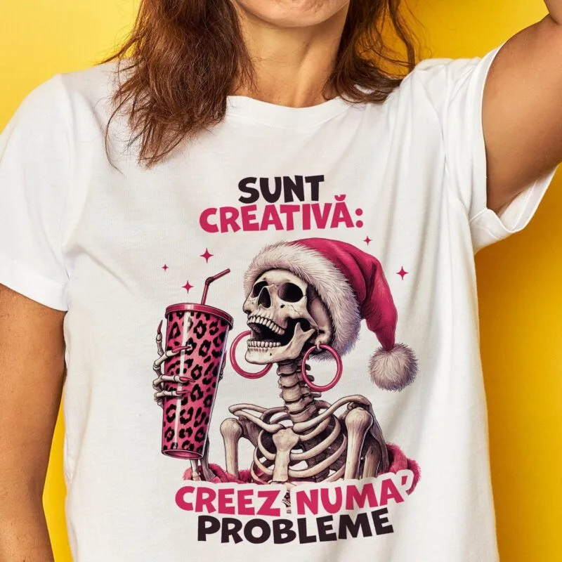 tricou personalizat sunt creativă