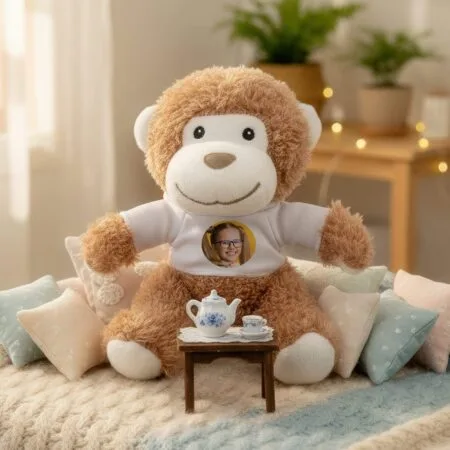 maimuțică de pluș personalizată cu poză