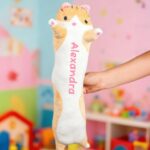 pisicuță din pluș personalizată cu nume