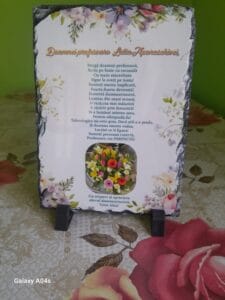 ardezie personalizată pentru fiică din partea mamei