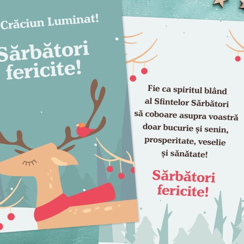 felicitare personalizată un crăciun luminat
