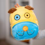 ghiozdănel cățel din pluș personalizat cu nume