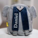 ghiozdănel elefănțel din pluș personalizat cu nume