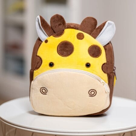 ghiozdănel pisicuță roz din pluș personalizat cu nume (copiază)