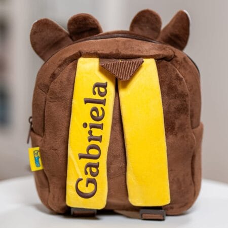 ghiozdănel pisicuță roz din pluș personalizat cu nume (copiază)