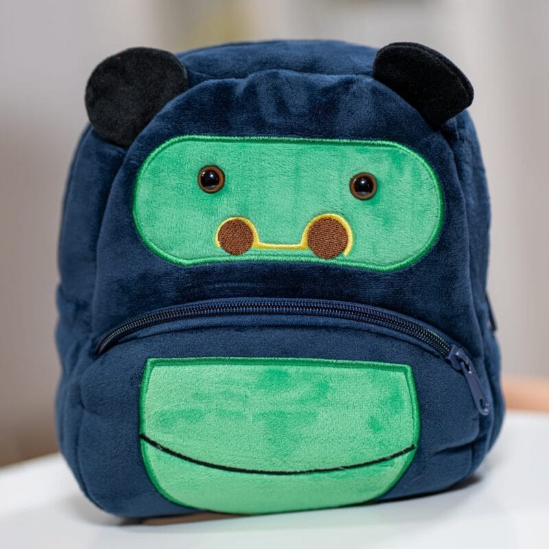 ghiozdănel gorilă din pluș personalizat cu nume