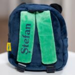 ghiozdănel gorilă din pluș personalizat cu nume