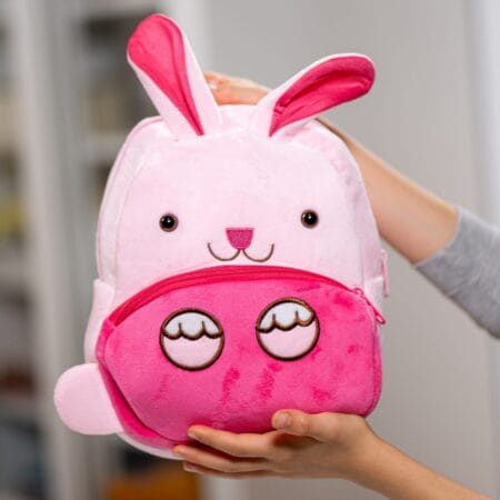 Ghiozdănel Iepuraș din Pluș Personalizat cu Nume