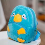 ghiozdănel ornitorinc din pluș personalizat cu nume