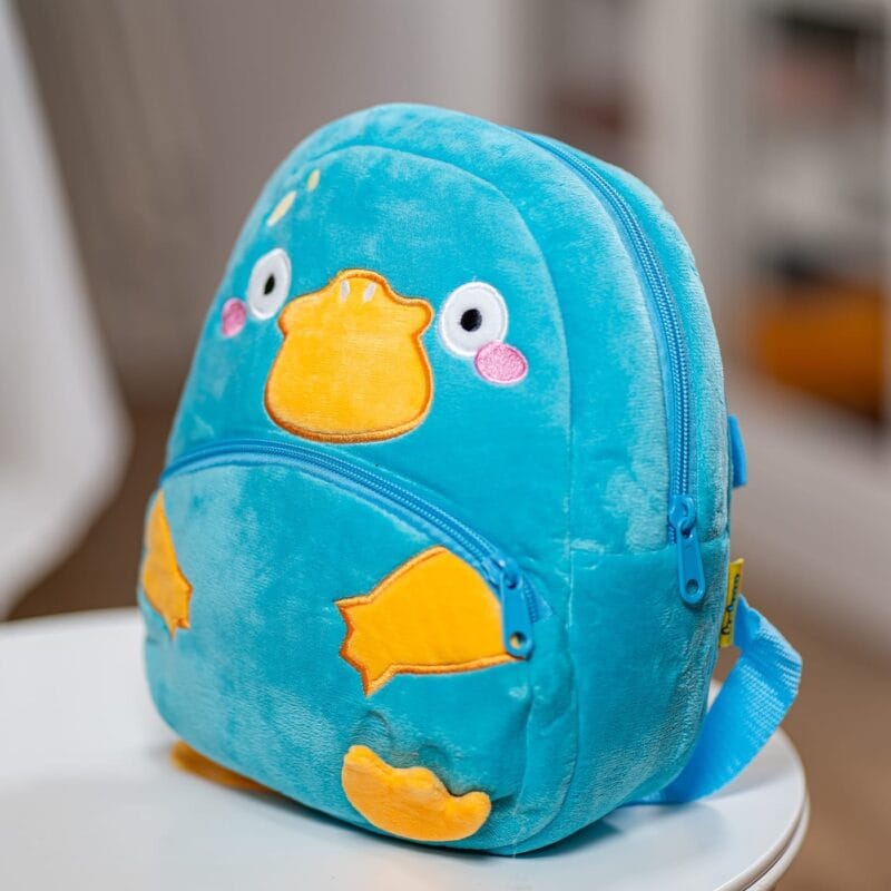 ghiozdănel ornitorinc din pluș personalizat cu nume