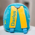 ghiozdănel ornitorinc din pluș personalizat cu nume