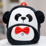 ghiozdănel panda din pluș personalizat cu nume