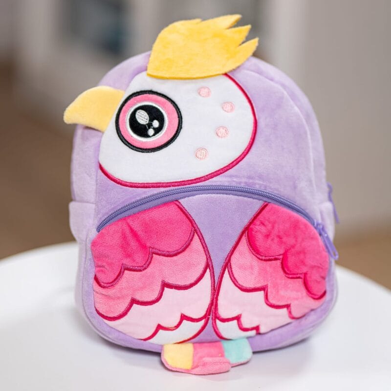 ghiozdănel oiță din pluș personalizat cu nume (copiază)