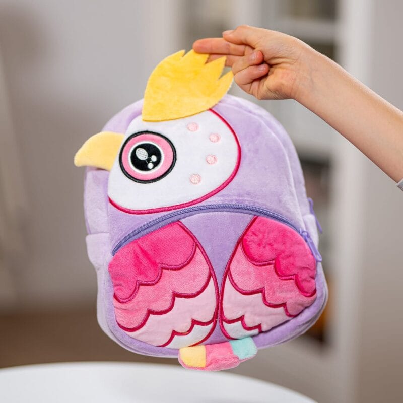 ghiozdănel oiță din pluș personalizat cu nume (copiază)