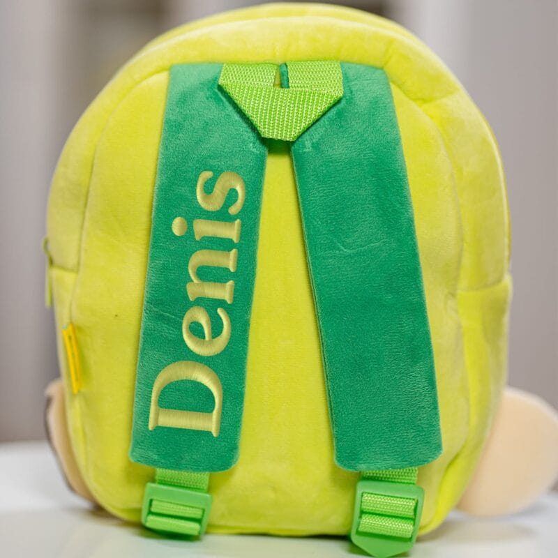 ghiozdănel puișor din pluș personalizat cu nume (copiază)