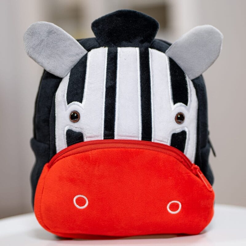 ghiozdănel văcuță din pluș personalizat cu nume (copiază)