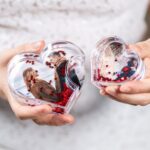 glob personalizat cu poze inimi pereche