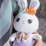 iepuraș din pluș personalizat cu inițialele numelui