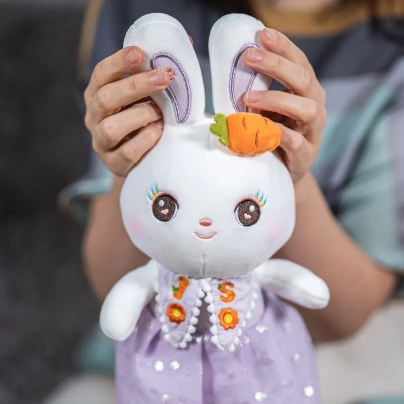 iepuraș din pluș personalizat cu inițialele numelui