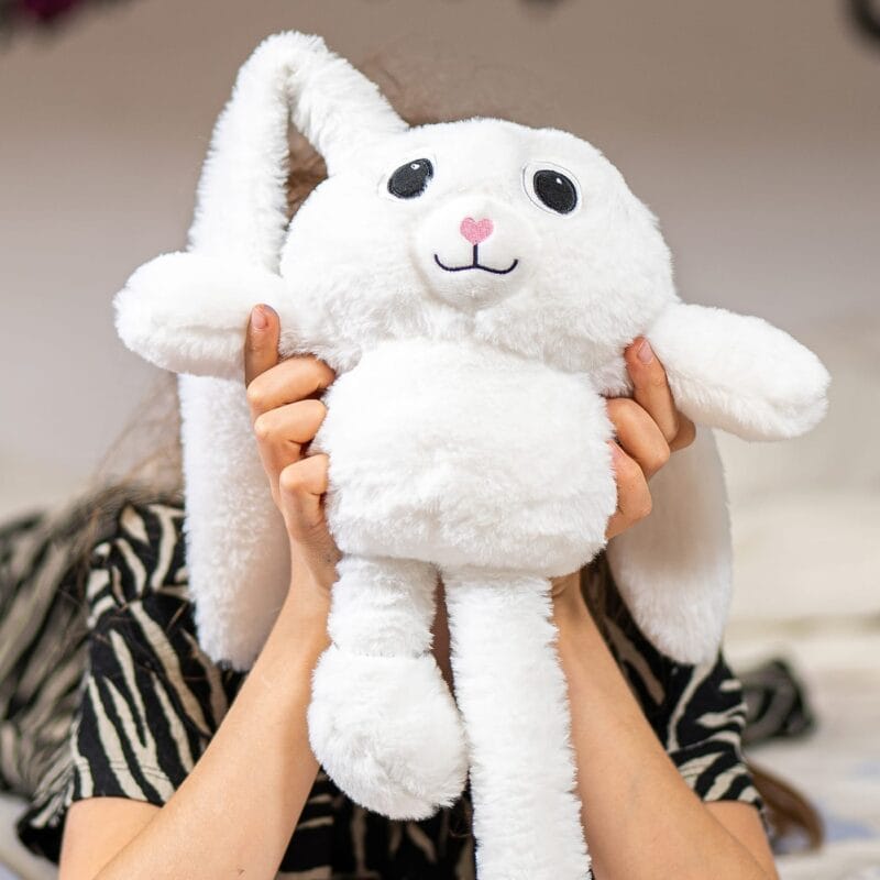 iepuraș din pluș cu urechile lungi personalizat cu nume